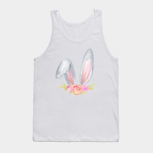Easter bunny ears with floral Tank Top